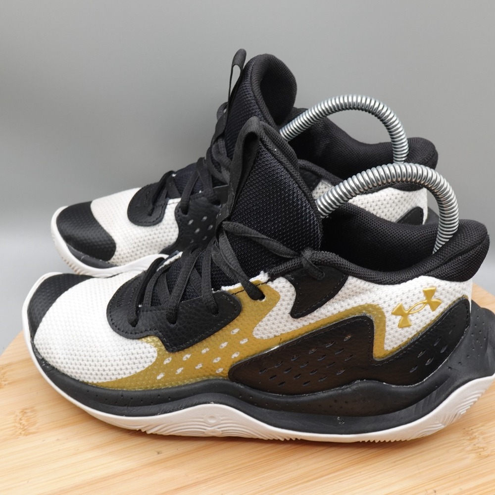 Under‎ Armour 5.5Y Women 7 Jet '23 GS White Black Gold 3026635-100